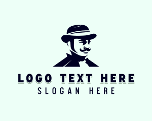 Grooming - Hipster Gentleman Menswear logo design