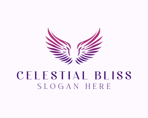 Memorial Angel Wings logo design