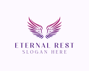 Funeral - Memorial Angel Wings logo design