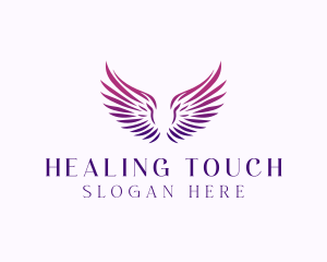 Memorial Angel Wings logo design