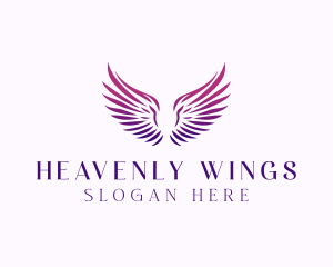 Memorial Angel Wings logo design