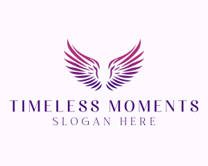 Memorial Angel Wings logo design