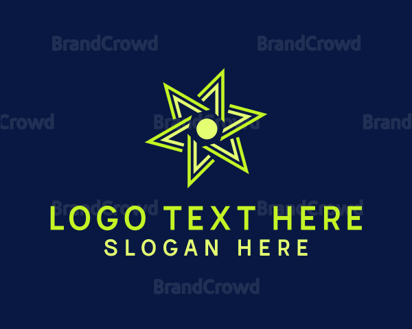 Geometric Star Decoration Logo