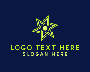 Geometric Star Decoration Logo