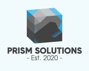 Prism - 3D Rock Aquarium logo design