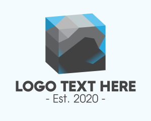 Geologist - 3D Rock Aquarium logo design