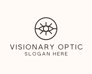 Optic - Monoline Round Eye logo design