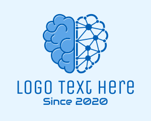 Program - Artificial Intelligence Brain logo design