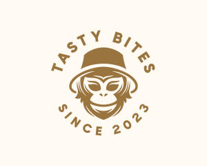 Cool - Monkey Hat Hipster logo design