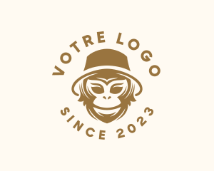 Safari - Monkey Hat Hipster logo design