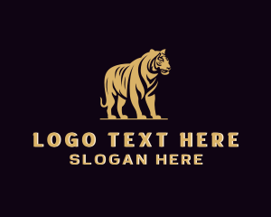 Groundhog - Tiger Wildlife Animal logo design