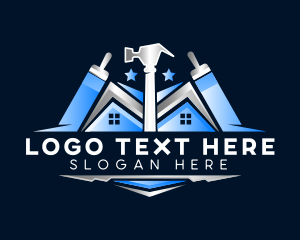 Hammer Renovation Construction Logo