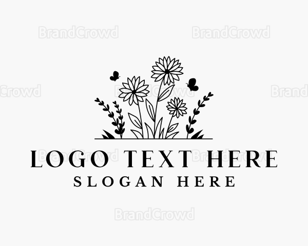 Landscaping Flower Garden Logo