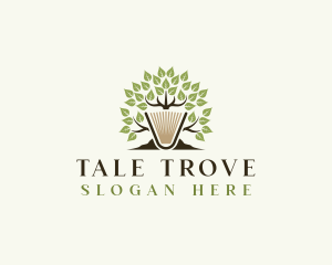 Tree Book Literature logo design