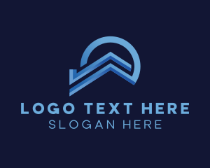 Contractor - Geometric Roof Real Estate logo design