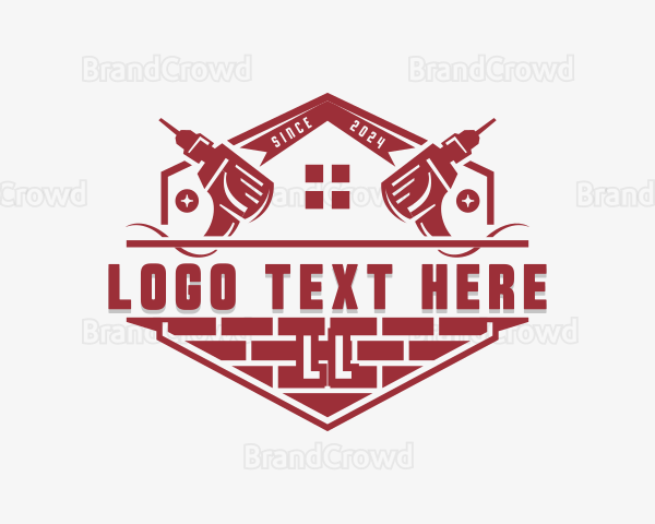 Handyman Drill Repair Logo