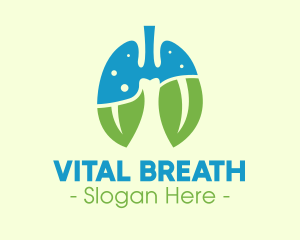 Breathing - Fresh Breath Lungs logo design