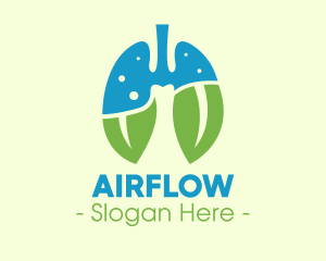 Leaf Breath Lungs logo design