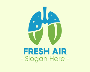 Lungs - Leaf Breath Lungs logo design
