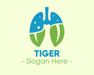 Leaf Breath Lungs logo design