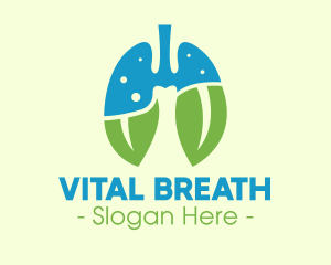 Lung - Leaf Breath Lungs logo design