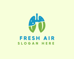 Leaf Breath Lungs logo design