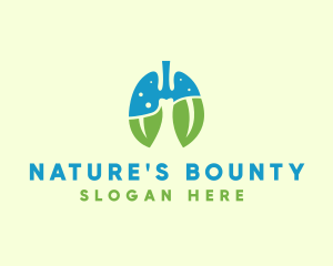 Natural Breath Lungs logo design