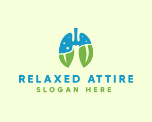 Leaf Breath Lungs logo design