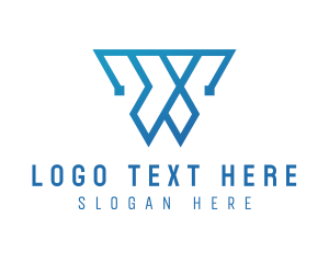 Text - Gradient W Outline logo design