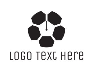 Timer - Soccer Ball Watch Clock logo design
