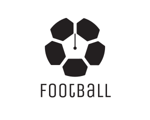 Soccer Ball Watch Clock logo design