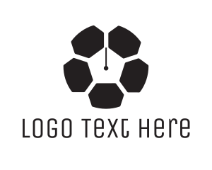 Ball - Soccer Ball Watch Clock logo design