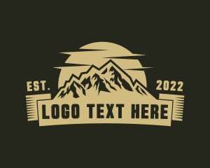 Traveler - Mountain Peak Scenery logo design