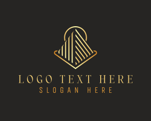 Gold - Luxury Finance Pyramid logo design