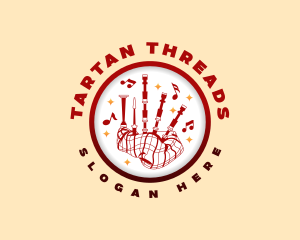 Tartan - Musical Instrument Bagpipe logo design