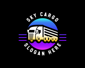 Shipment Trailer Truck logo design