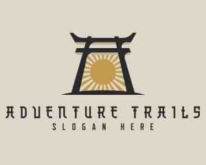 Japanese Arch Shrine logo design