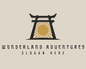 Japanese Arch Shrine logo design