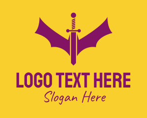 Purple Bat Sword Logo