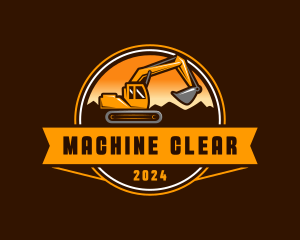Mountain Excavation Machine logo design
