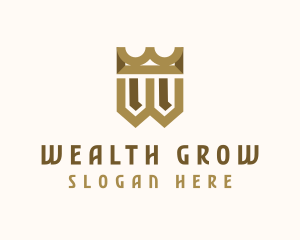 Royal Crown Letter W logo design