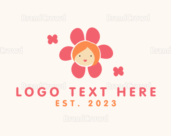 Flower Petal Kid Logo