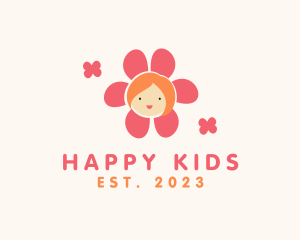 Flower Petal Kid logo design