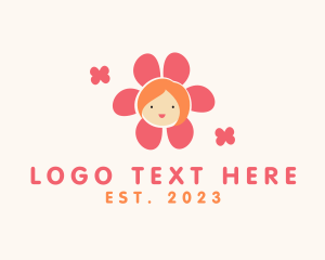 Kid - Flower Petal Kid logo design