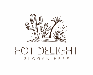 Rustic Desert Cactus logo design