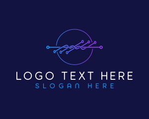 Technology - Frequency Technology Wave logo design