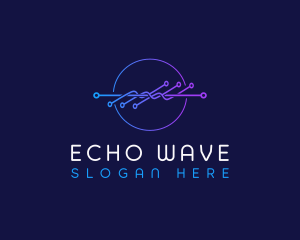 Frequency Technology Wave logo design