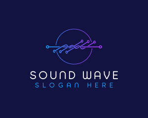 Volume - Frequency Technology Wave logo design