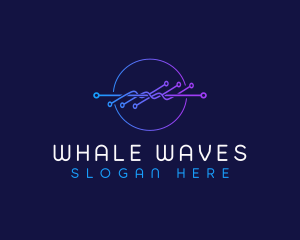 Frequency Technology Wave logo design