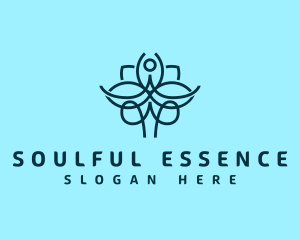 Soul - Monoline Yoga Flower logo design